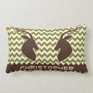 Chevron Deer Buck Camouflage Personalize Lumbar Pillow