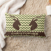 Chevron Deer Buck Camouflage Personalize Lumbar Pillow (Blanket)