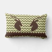 Chevron Deer Buck Camouflage Personalize Lumbar Pillow (Back)