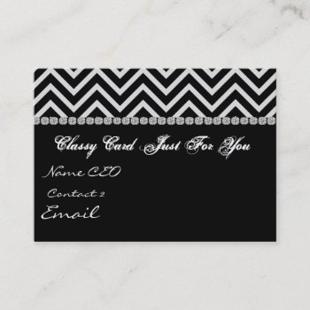 Chevron Design Bling Business Card Template by BusinessCardLounge at Zazzle