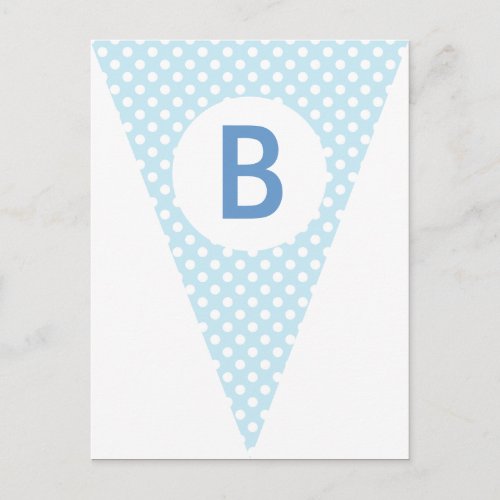 Chevron  Dot Party Flag Bunting Banner Post Card