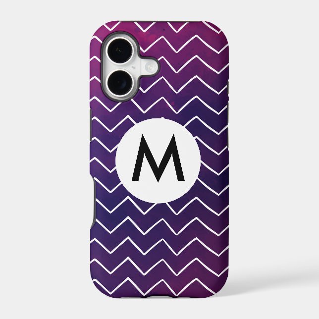 chevron drawn pattern iphone case (Back)