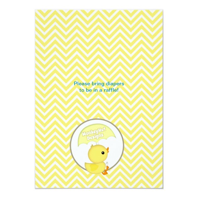 Chevron Duck Baby Shower Sprinkle Invitations