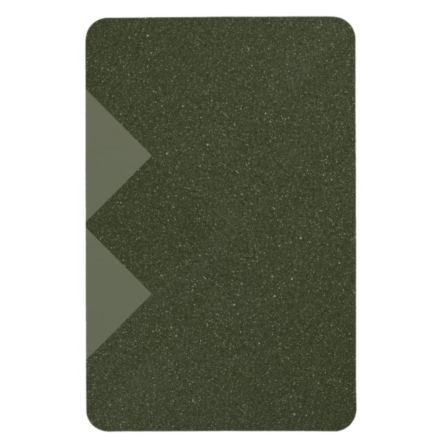 Chevron Edge Moss Green Magnet – Customizable (Vertical)