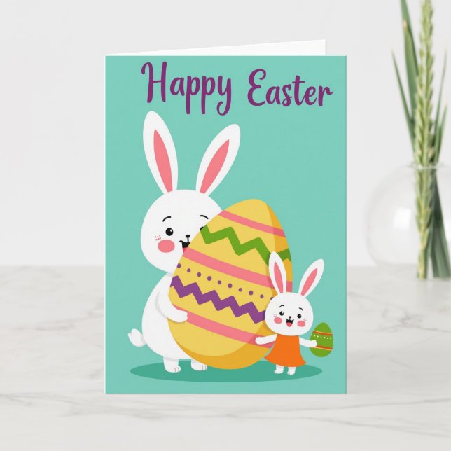 Chevron Egg Celebration Card (Front)