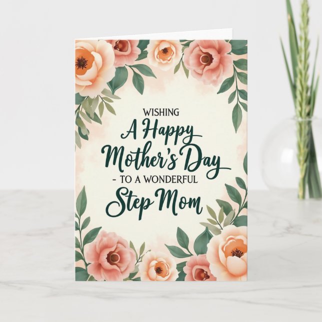 Chevron Elegant Botanical Card (Front)