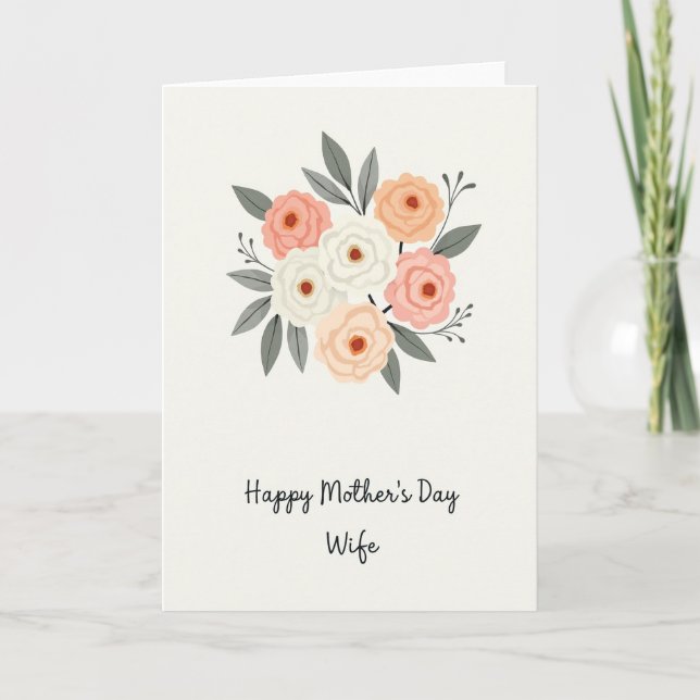 Chevron Elegant Flower Card (Front)