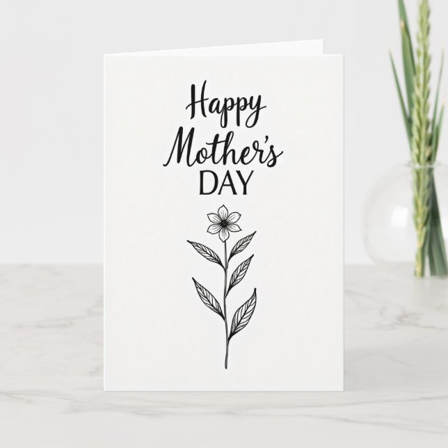 Chevron Elegant Mothers Day Card (Front)