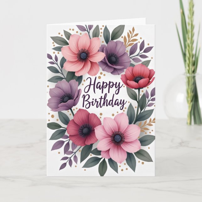 Chevron Elegant Wreath Card (Front)