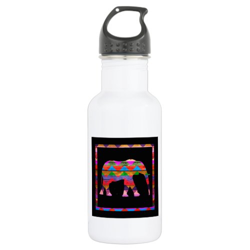 Chevron Elephant Pattern 2 Stainless Steel Water Bottle