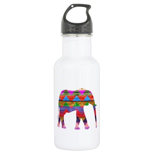 Chevron Elephant Pattern Water Bottle