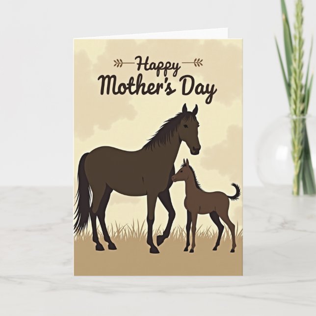 Chevron Equine Mothers Day Card (Front)