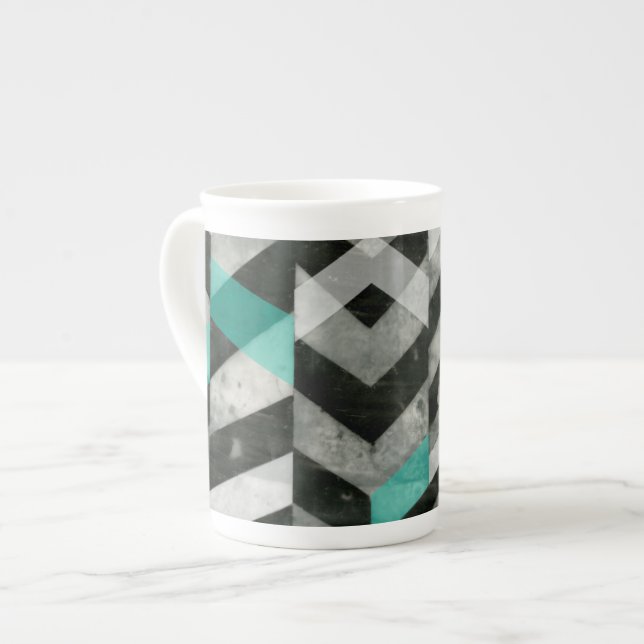 Chevron Exclusion II Bone China Mug (Front Left)
