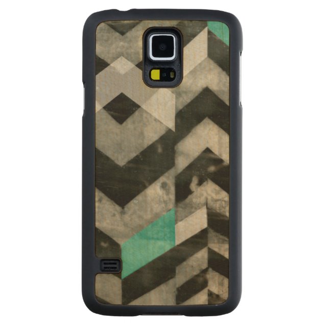 Chevron Exclusion II Carved Maple Galaxy S5 Slim Case (Back)