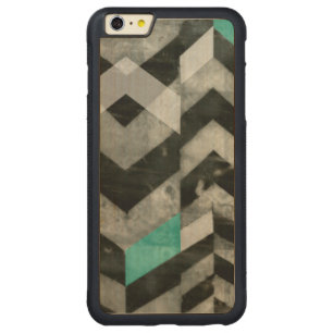 Chevron Exclusion II Carved Maple iPhone 6 Plus Bumper Case