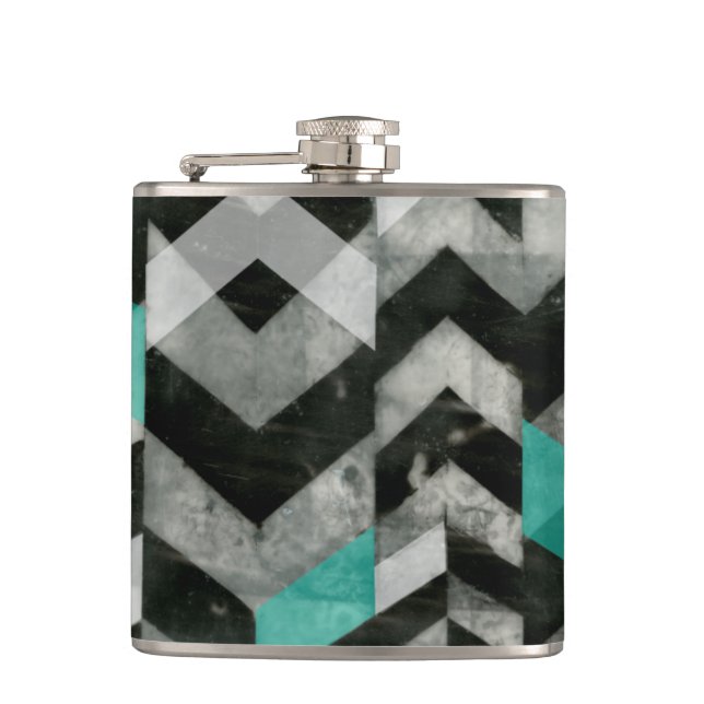Chevron Exclusion II Flask (Front)