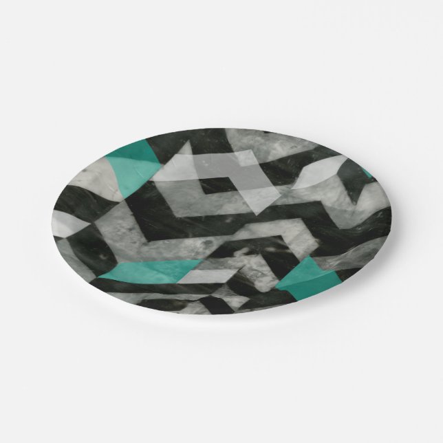 Chevron Exclusion II Paper Plates (Angled)