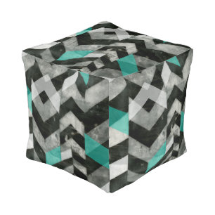 Chevron Exclusion II Pouf