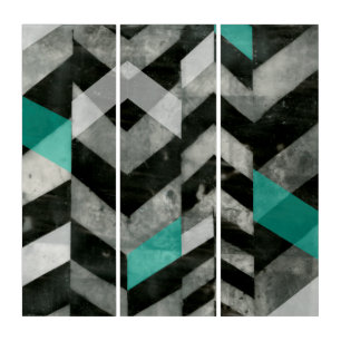 Chevron Exclusion II Triptych