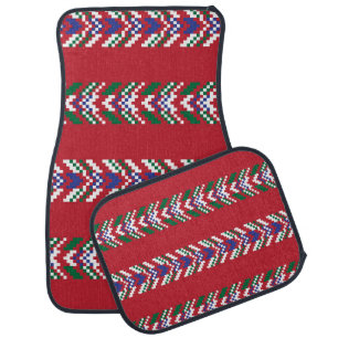 Chevron fair isle seamless pattern designallover, car floor mat
