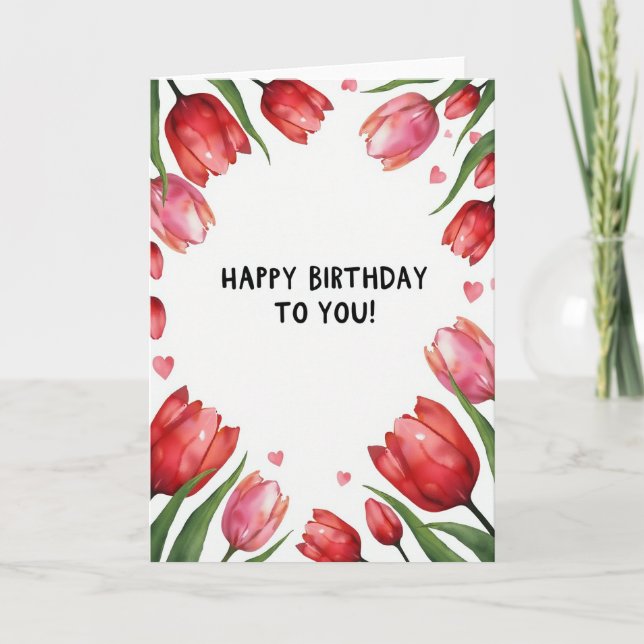 Chevron Festive Bloom Card (Front)
