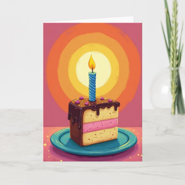 Chevron Festive Dessert Card (Front)