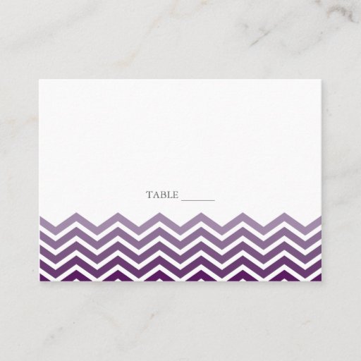 Customizable Chevron FLAT Placecards Business Card Templates