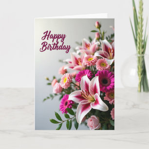 Chevron Floral Charm Card