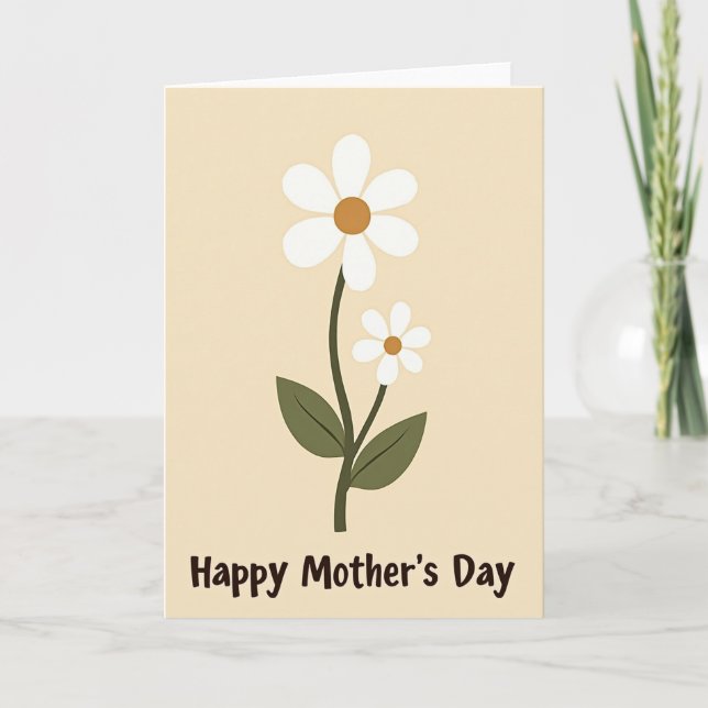 Chevron Floral Family Card (Front)