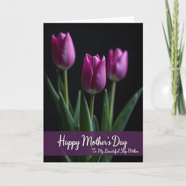 Chevron Floral Greeting Card (Front)