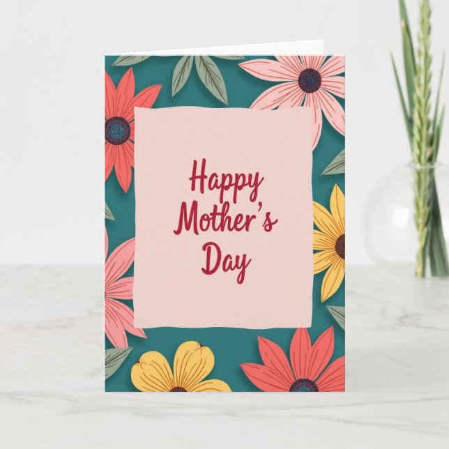 Chevron Floral Mother Card (Front)