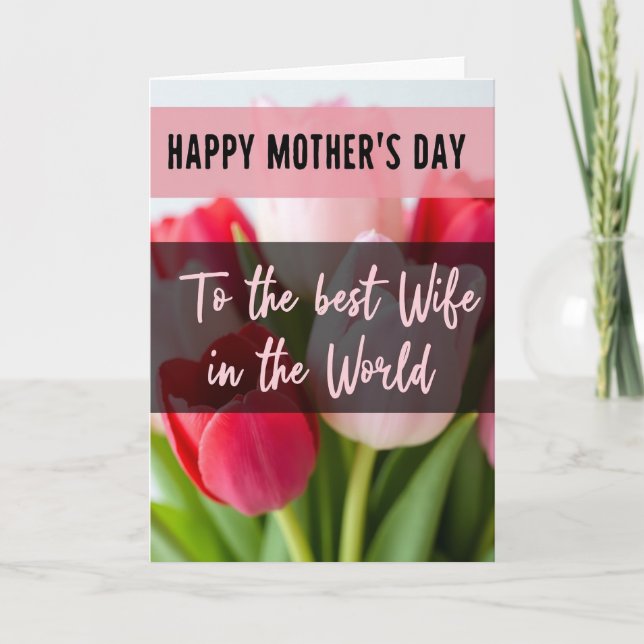 Chevron Flower Bouquet Card (Front)