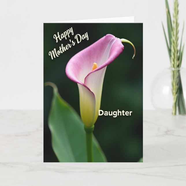 Chevron Flower Daughter Card (Front)