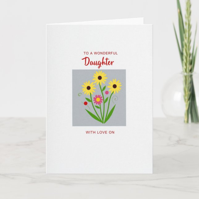 Chevron Flower Sentiment Card (Front)