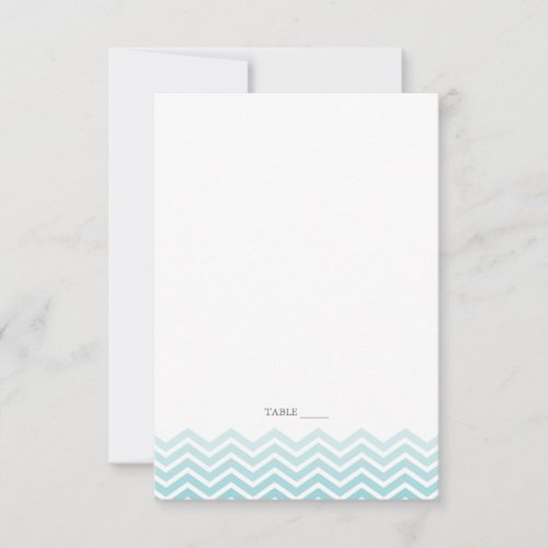 Chevron FOLDABLE Place Cards - Aqua