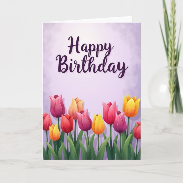 Chevron Garden Bloom Card (Front)