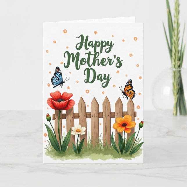 Chevron Garden Mothers Card (Front)