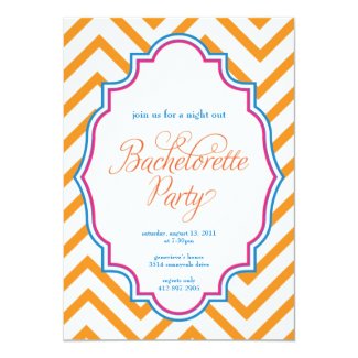 CHEVRON - Girls Night Out BACHELORETTE- Invitation