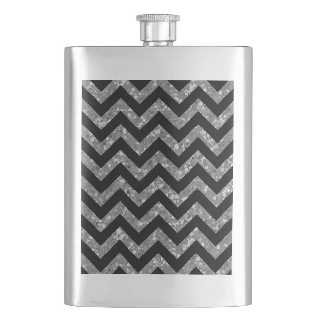 Chevron Glitter Classic Flask (Front)