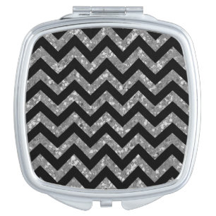 Chevron Glitter Compact Mirror