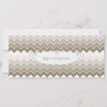 Chevron Glitter : Gift Certificate by luckygirl12776 at Zazzle