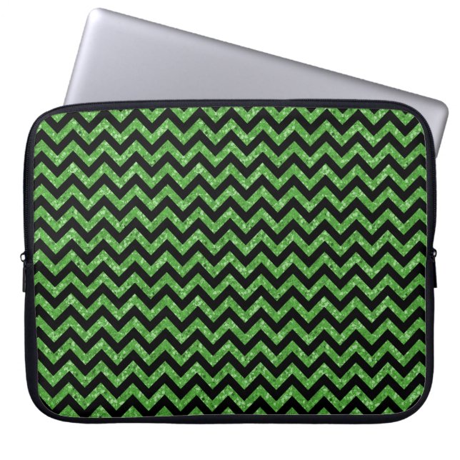 Chevron Glitter Look Electronics Sleeve (Front)