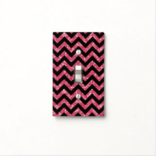 Chevron Glitter Look Light Switch Cover