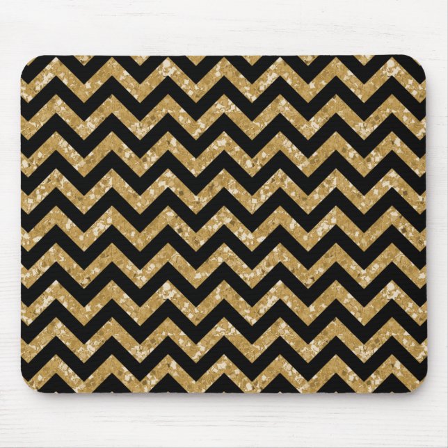 Chevron Glitter Look Mousepad (Front)