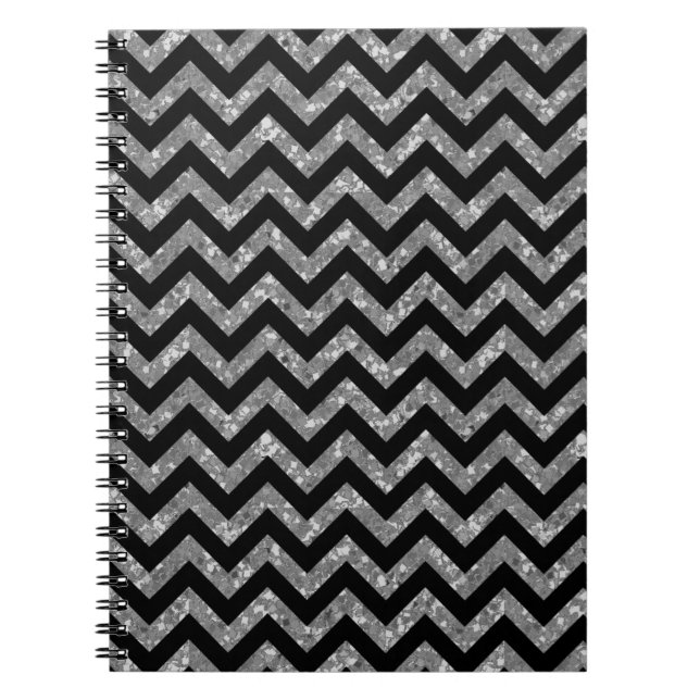 Chevron Glitter Look Notebook (Front)