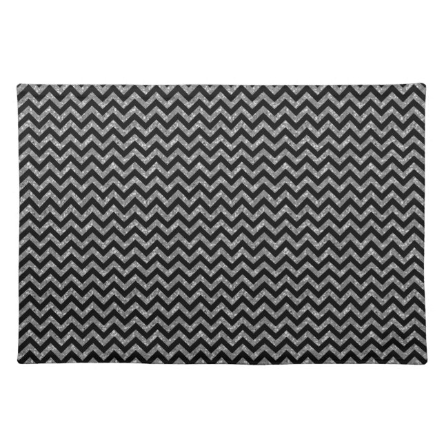 Chevron Glitter Look Placemat (Front)