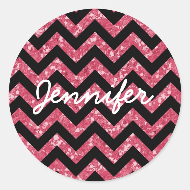 Chevron Glitter Look Stickers (Front)