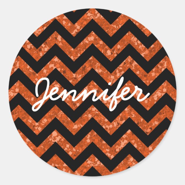Chevron Glitter Look Stickers (Front)