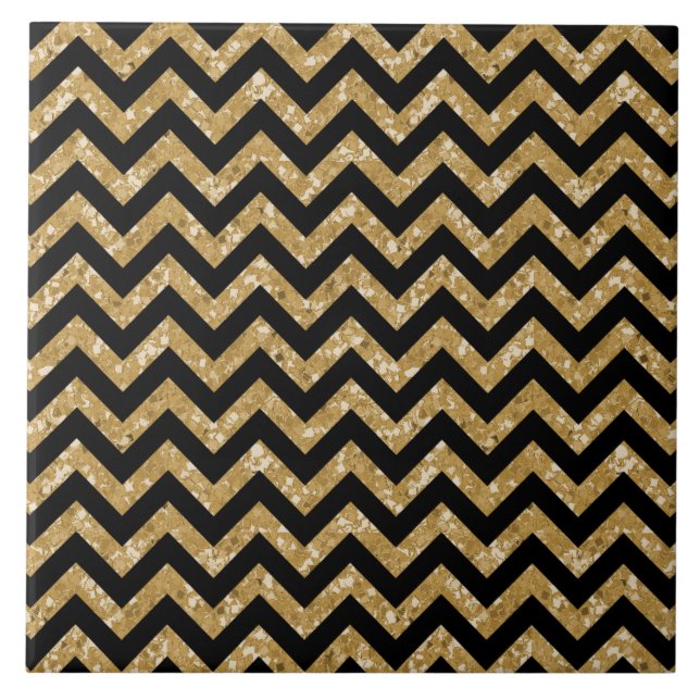 Chevron Glitter Look Tile (Front)