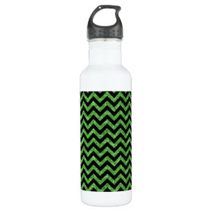 Chevron Glitter Look Water Bottle